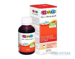 Сироп Pediakid (Педіакід) д/подолання анемії і зняття втоми  Фер + вітаміни В 125 мл
