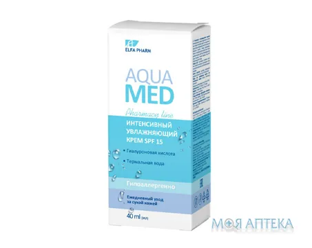 Elfa Pharm Aqua Med (Ельфа Фарм Аква Мед) Зволожуючий крем інтенсивний SPF15 40 мл