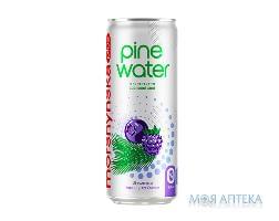 Напій соковмісний Моршинська плюс Pine Water слабогазований, чорниця і ожина,  0,33 л