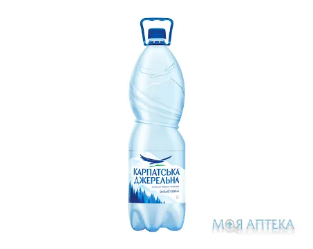 Мінеральна вода Карпатська Джерельна 2 л сильногазована