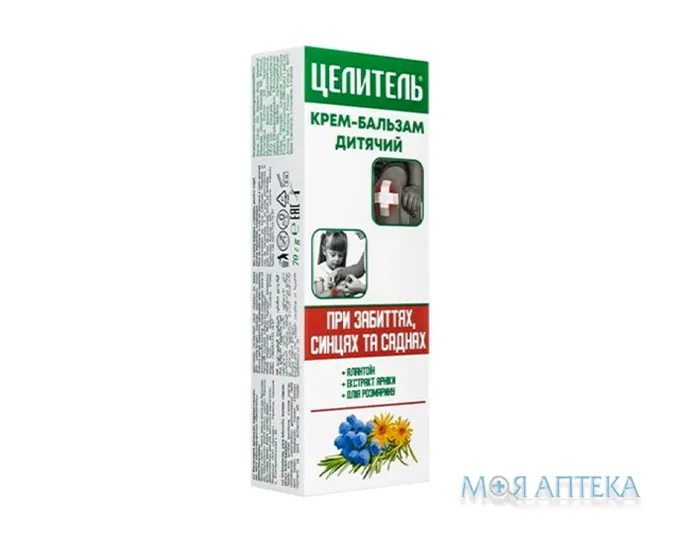 Цілитель Крем-бальзам Дитячий при забитті, подряпинах та інших пошкодженнях шкіри 70 г