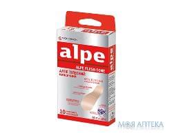 Алпе (Alpe) Пластырь Медицинский антибакт. телесный, классик, 76х19мм №10