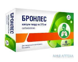 Бронлес капс. 375 мг №30 (10х3)