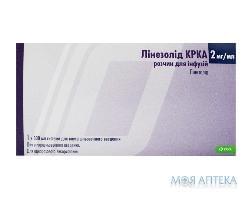 Линезолид КРКА раствор д / инф., 2 мг / мл по 300 мл в бут.