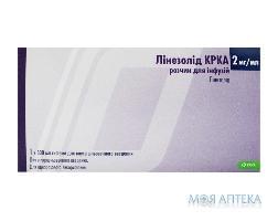 Лінезолід КРКА розчин д/інф., 2 мг/мл по 300 мл у пляш.