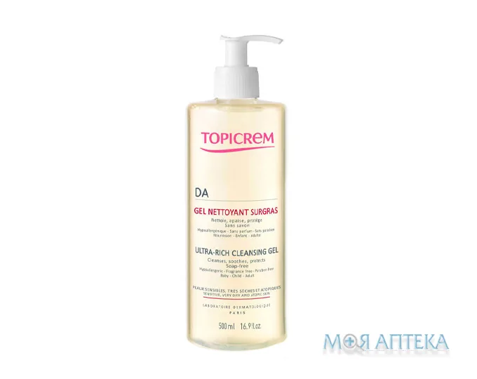 Топікрем ДА Протект (Topicrem DA Protect)) Гель Очищуючий для обличчя та тіла ультразбагачений, 500 мл