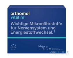 Ортомол Витал М (Orthomol Vital M) витаминный комплекс для мужского здоровья гранулы апельсин + таблетки + капсулы на курс приема 30 дней