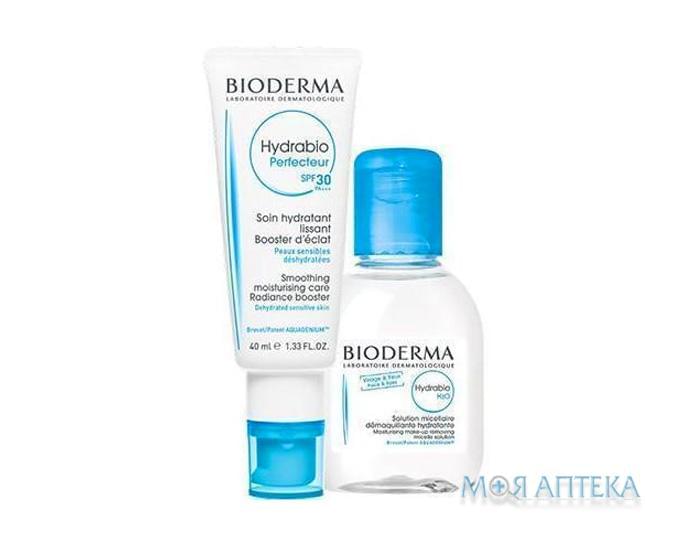 Біодерма Гідрабіо Перфектор (Bioderma Hydrabio Perfector) SPF30 + Біодерма Гідрабіо Н2О (Bioderma Hydrabio H2O) міцеллярний лосьон Набір 40 мл+100 мл