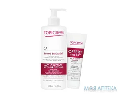 Топікрем ДА Протект (Topicrem DA Protect) Набір Пом`якшуючий Бальзам для обличчя та тіла 500 мл + Очищуючий Гель ультразбагачений 75 мл