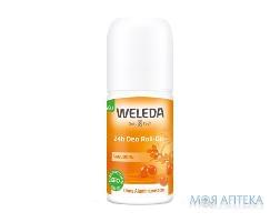 WELEDA Дезодорант д/тела Облепиха Roll-On 24часа 50мл