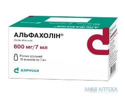 Альфахолін розчин ор. 600 мг/7 мл по 7 мл №10 у флак.