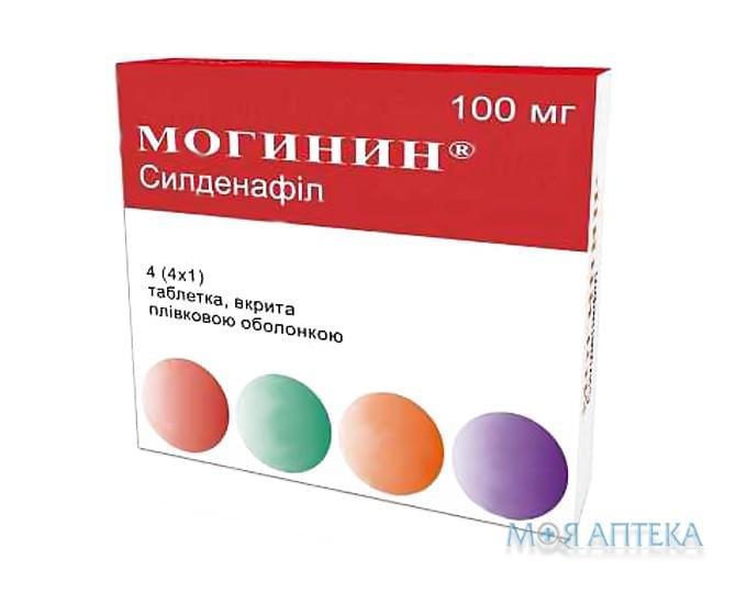 Могинин таблетки, в / плел. обол., по 100 мг №4 (4х1)