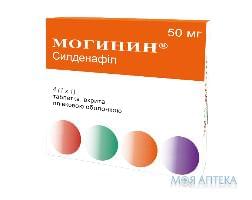 Могинин таблетки, в/плів. обол. по 50 мг №4