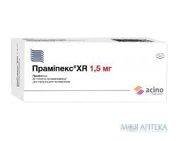 Праміпекс XR Табл прол/дії 1,5 мг н 30 (10*3 бліст)