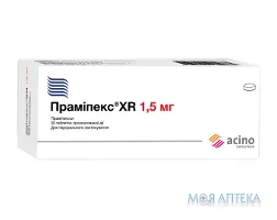 Праміпекс XR табл. пролонг. дейст., п/о 1,5 мг №30