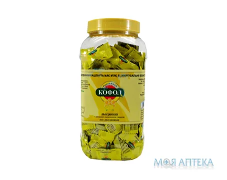 Кофол льодяники з мед.-лимон. смак. №200 у бан.