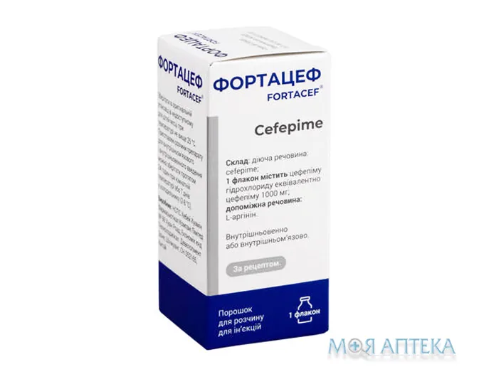 Фортацеф порошок д/приг. р-ну д/ін. по 1000 мг у флак. №1