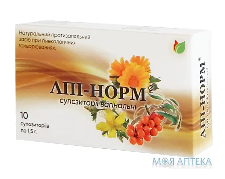 Апі-Норм Супозиторії Вагінальні супозиторії по 1,5 г №10