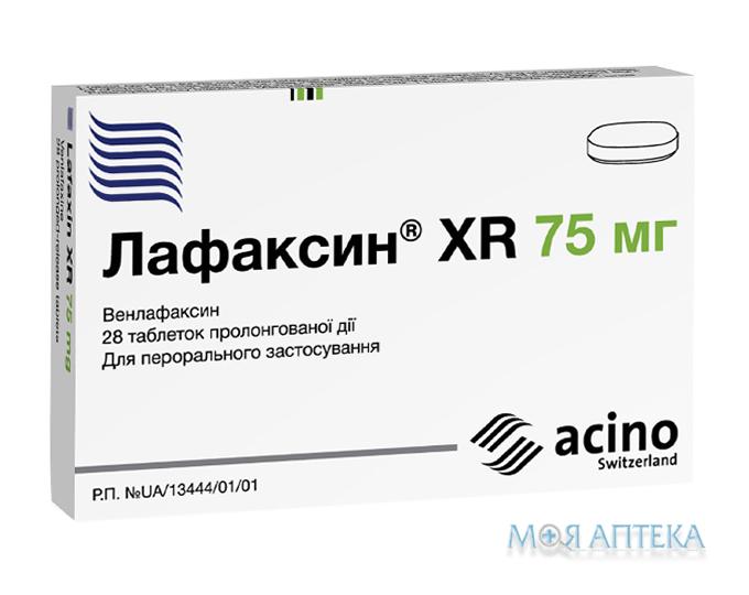 Лафаксин XR табл. пролонг. действия 75 мг №28 (14х2)