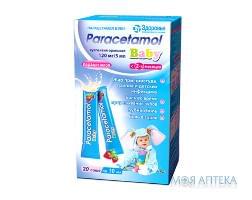 Парацетамол бебі суспензія ор. 120 мг/5 мл по 10 мл №20 у саше