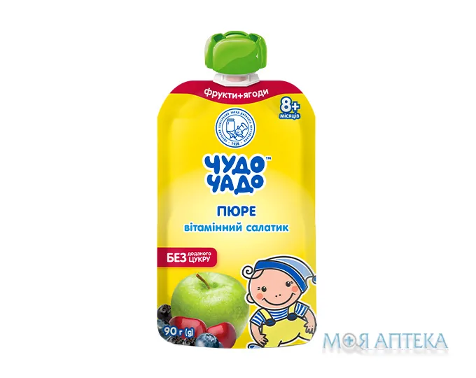 Пюре дитяче Чудо-Чадо Вітаминний салатик 90 г, пакет