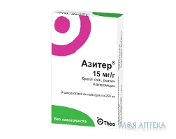 Азитер краплі оч., р-н 15 мг/г (250 мг) №6 у конт.