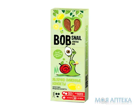 Равлик Боб (Bob Snail) Яблуко-Лимон цукерки 30 г