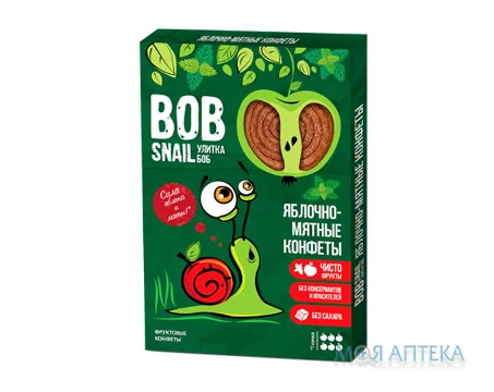 Равлик Боб (Bob Snail) Яблуко-М`ята цукерки 60 г