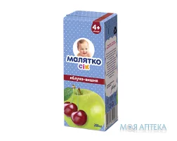 Сік Малятко яблучно-вишневий, 200 мл
