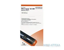 Мікстард 30 HM Флекспен сусп. д/ін. 100 ОД/мл картридж 3 мл, вклад. в шпр.-руч. №5
