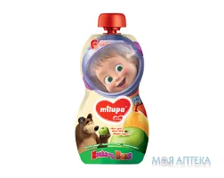 Пюре Milupa (Мілупа) яблуко, груша 100 г (пауч)