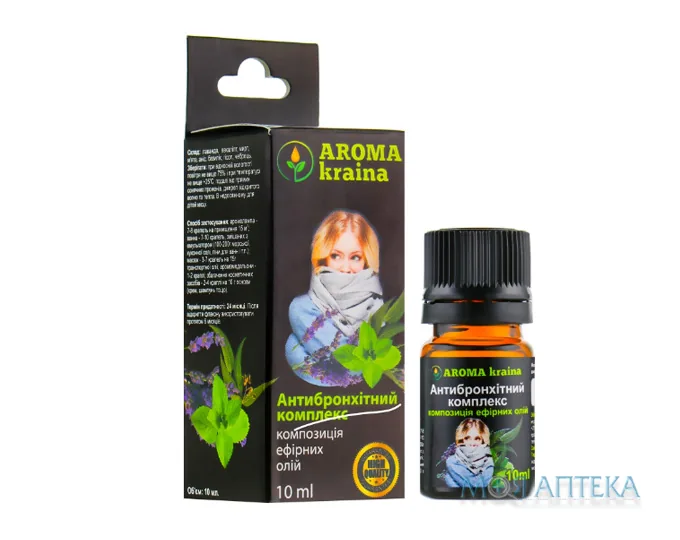 Композиція натуральних олій Aroma Kraina, Антибронхітний комплекс 10мл