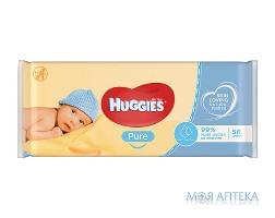 Серветки вологі Huggies (Хаггіс) Pure №56