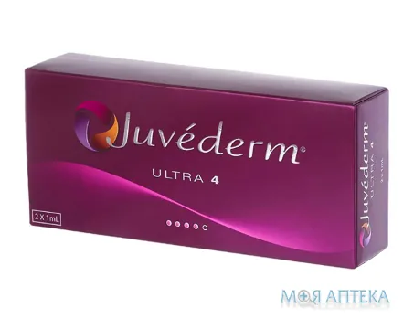 Філер Juvederm Ultra 4 (Ювідерм Ультра 4) шприц заповн. 24мг/мл 1мл №2