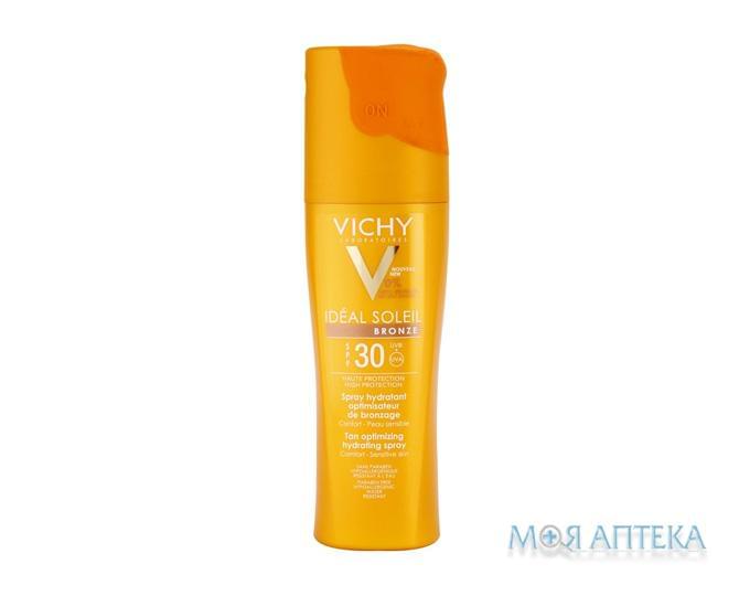 Vichy Ideal Soleil (Віші Ідеал Солей) Сонцезахисний спрей для тіла Ідеальна Засмага SPF 30 200 мл
