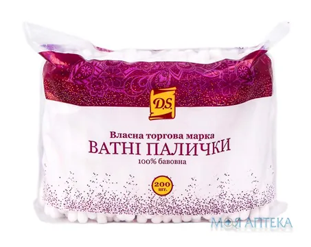 Ватні палички D.S. уп. п/е №200