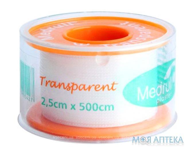 Пластырь медицинский Медрулл Транспарент (Medrull Transparent) 2,5 см х 500 см, на нетканой основе, катушка
