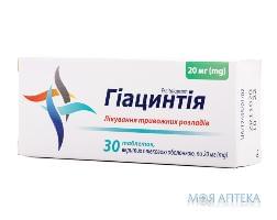 Гіацинтія табл. в/о 20 мг блістер №30