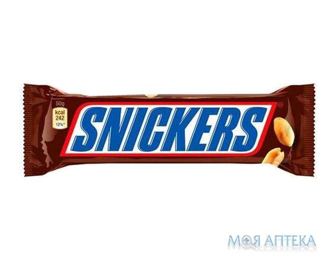 Snickers (Сникерс) шоколадный батончик 50 г