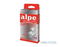 Лейкопластир Alpe (Алпе) прозорий антибактеріальний з іонами срібла різних розмірів №20 (76х19мм №8, 57х16мм №8, 22х22мм №4)