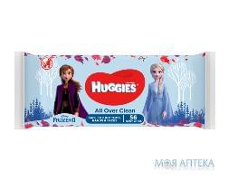 Салфетки влажные Хаггис (Huggies) All Over Clean Frozen 56 шт