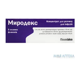 Миродекс концентрат для р-ну д/інф. 100 мкг/мл по 2 мл №5 у флак. скл.
