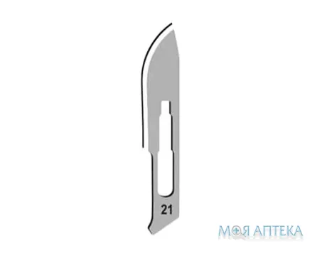 Лезо для скальпеля карбонове №21 (BA221)