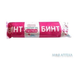 Бинт Марлевий Медичний Нестерильний San Farma (Сан Фарма) 7 м х 14 см