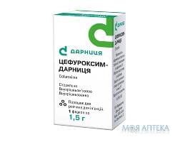 Цефуроксим пор. д/п ин. р-ра 1500 мг фл. №1 Дарница (Украина)