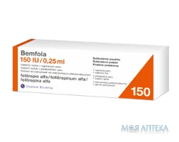 Бемфола розч. д/ін. 75 МО(5,5 мкг) в 0,25 мл картр. у ручці для введ. №1