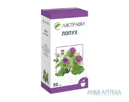 Лопух корені по 50 г у пачках