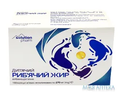 Риб`ячий Жир дієтична добавка Solution Pharm дитячий капс. 270 мг №100
