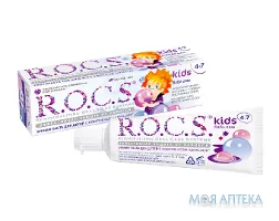 Зубна Паста Рокс Kідс (R.O.C.S. Kids) Бабл Гам 4-7 років 45 г №1