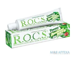 Зубна Паста Рокс Тінс (R.O.C.S. Teens) Подвійна м`ята 74 г №1